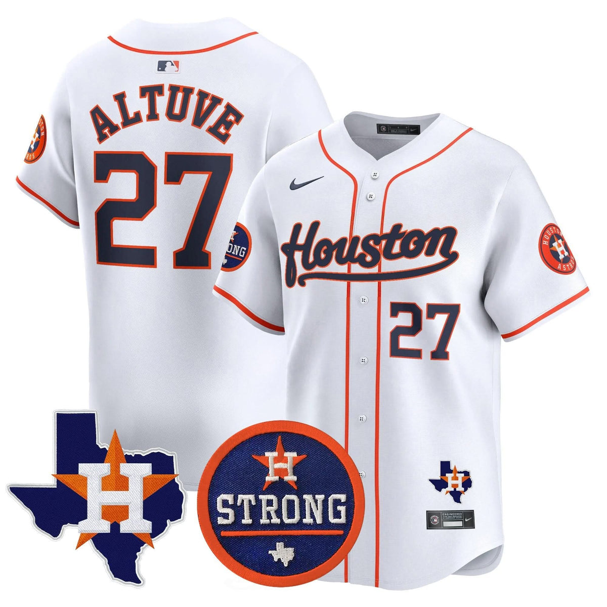 Houston Astros Houston Strong Patch Vapor Premier Limited Jersey - Stitched-Cuztomshoes