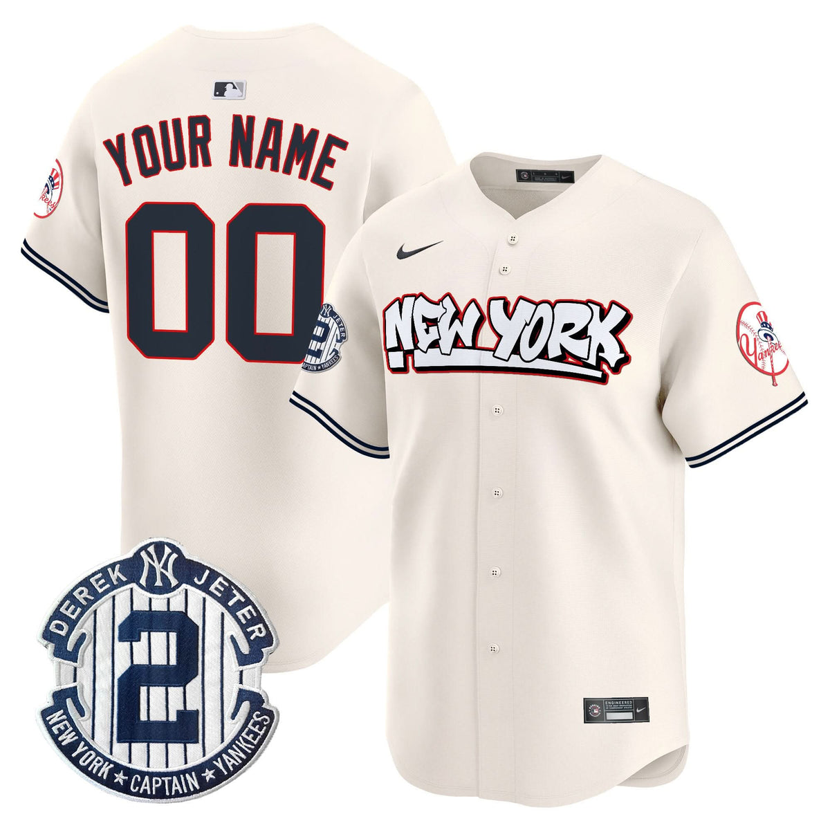 New York Yankees Graffiti Vapor Premier Limited Custom Jersey V2 - Stitched