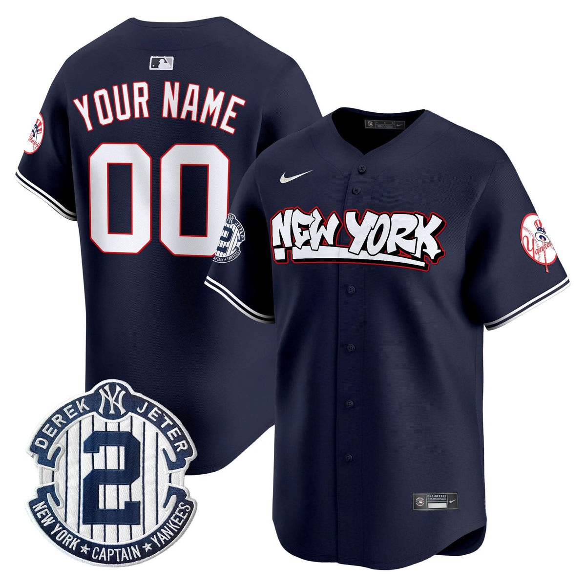 New York Yankees Graffiti Vapor Premier Limited Custom Jersey V2 - Stitched