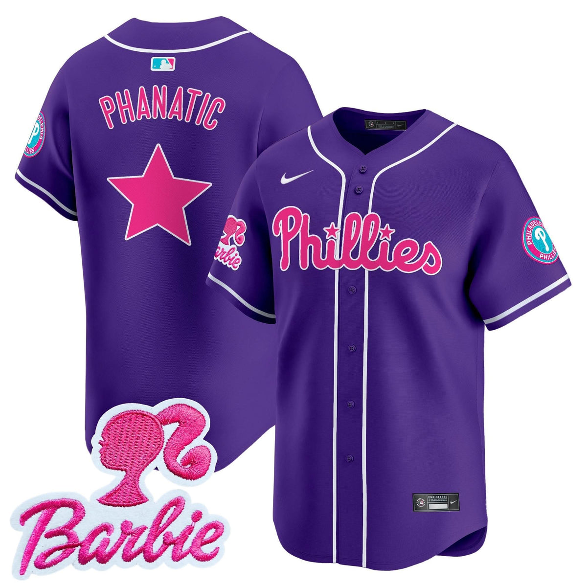 Philadelphia Phillies Barbie Patch Vapor Premier Limited Jersey - Stitched