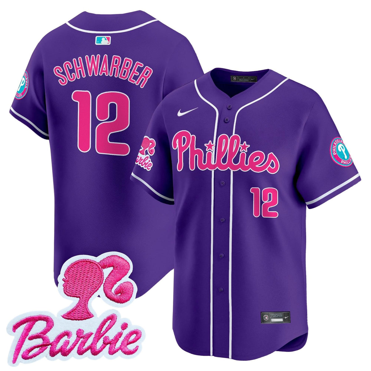 Philadelphia Phillies Barbie Patch Vapor Premier Limited Jersey - Stitched