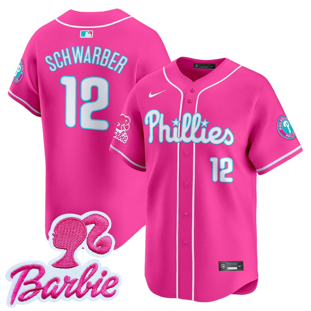 Philadelphia Phillies Barbie Patch Vapor Premier Limited Jersey - Stitched