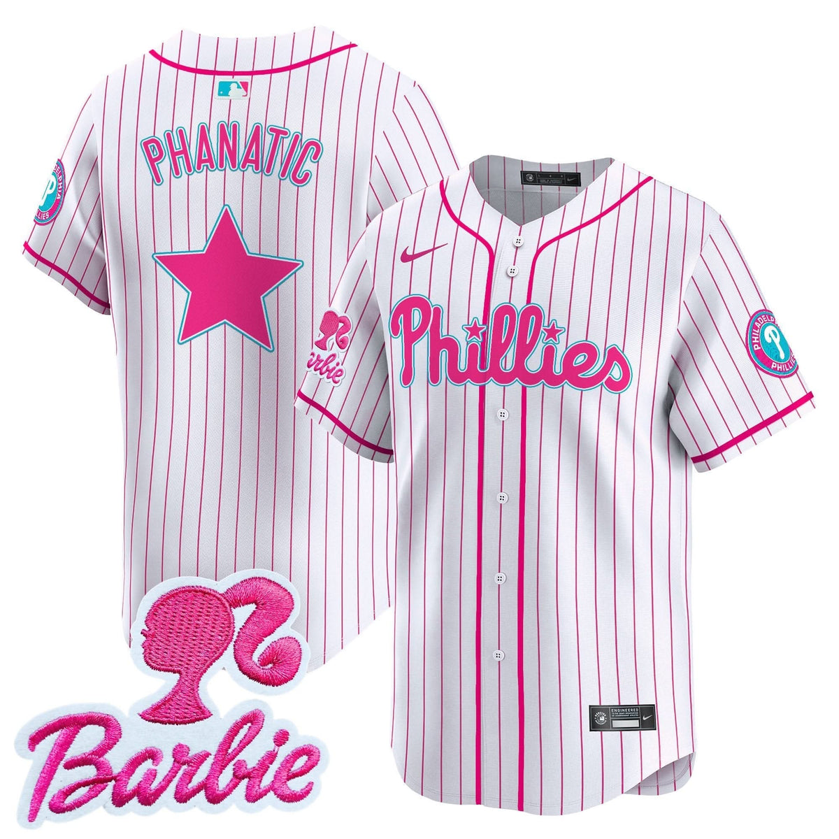 Philadelphia Phillies Barbie Patch Vapor Premier Limited Jersey - Stitched