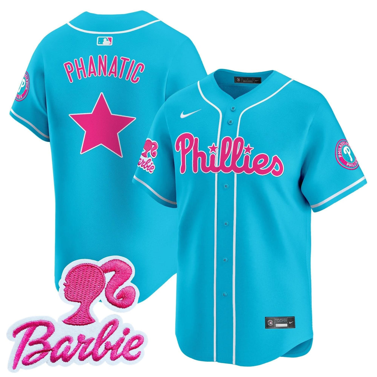 Philadelphia Phillies Barbie Patch Vapor Premier Limited Jersey - Stitched