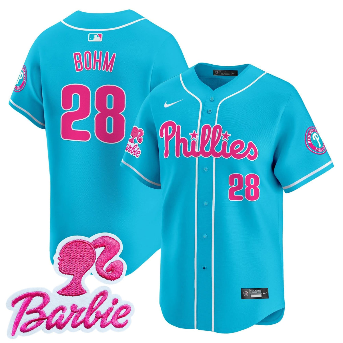 Philadelphia Phillies Barbie Patch Vapor Premier Limited Jersey - Stitched