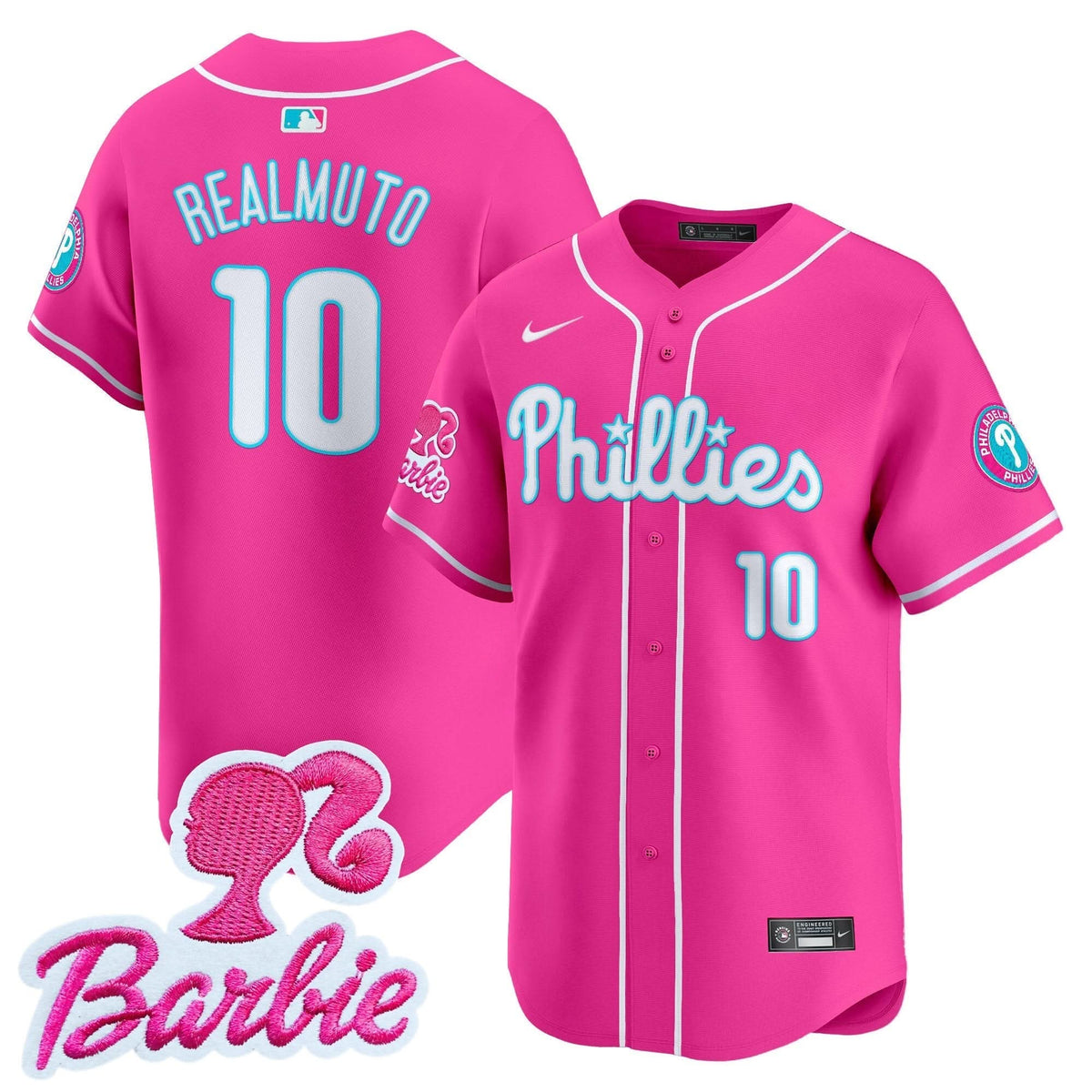 Philadelphia Phillies Barbie Patch Vapor Premier Limited Jersey - Stitched