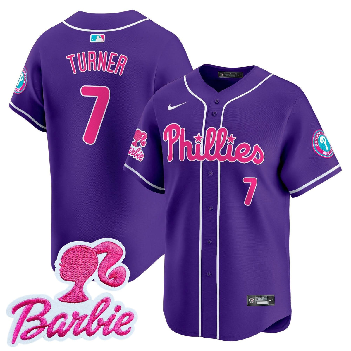 Philadelphia Phillies Barbie Patch Vapor Premier Limited Jersey - Stitched