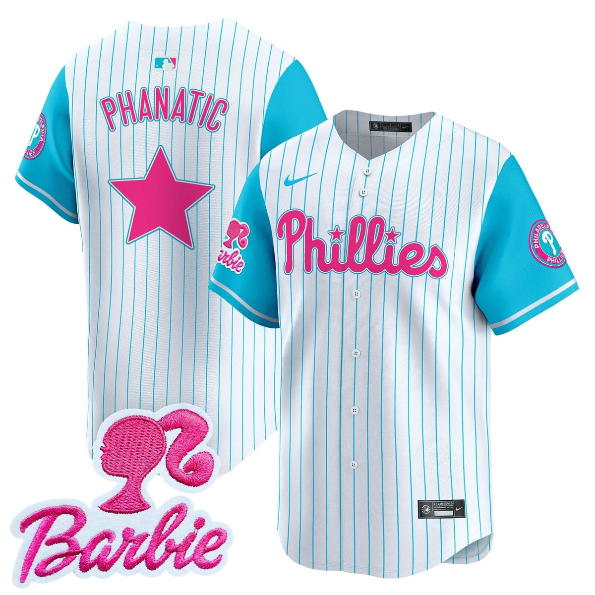 Philadelphia Phillies Barbie Patch Vapor Premier Limited Jersey - Stitched