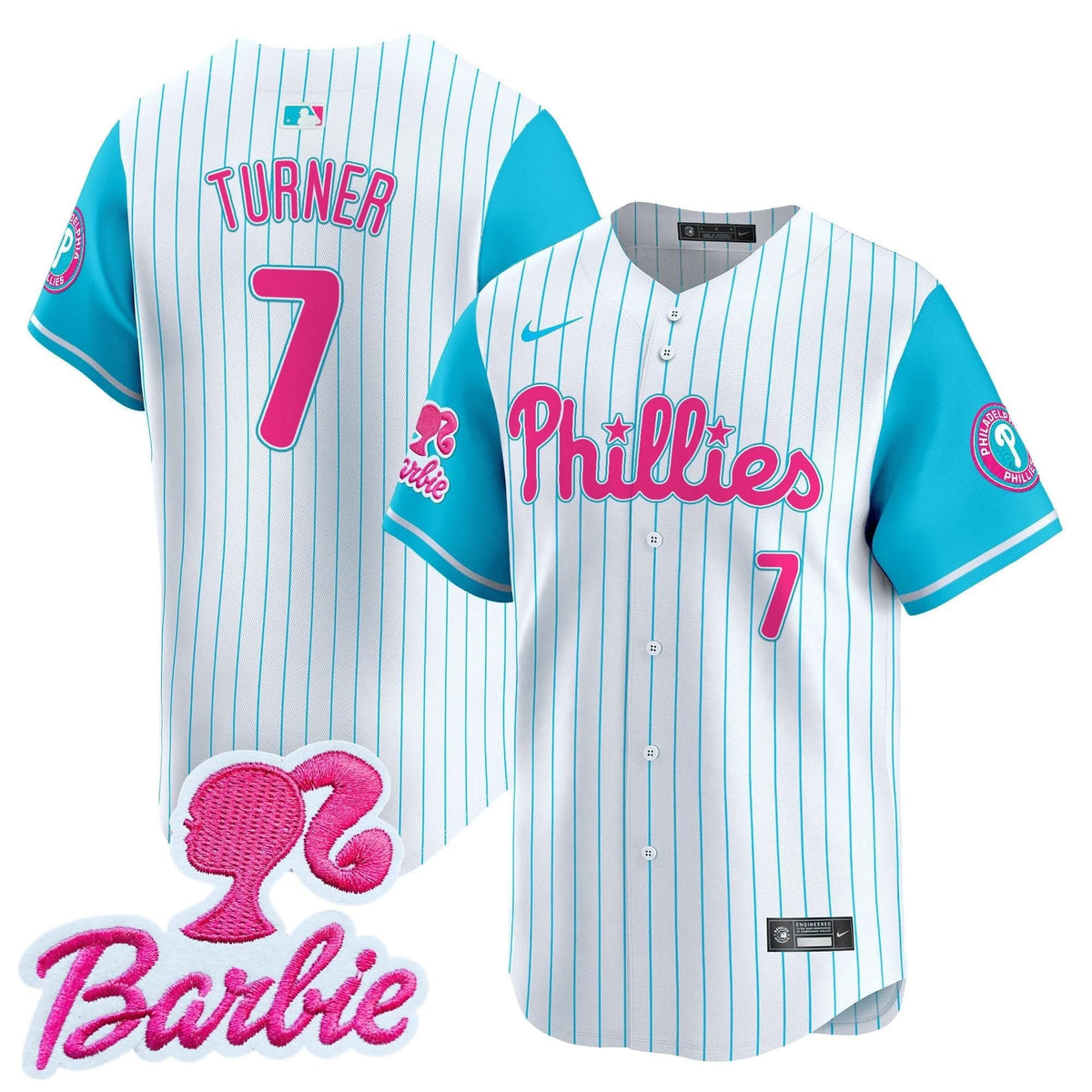 Philadelphia Phillies Barbie Patch Vapor Premier Limited Jersey - Stitched