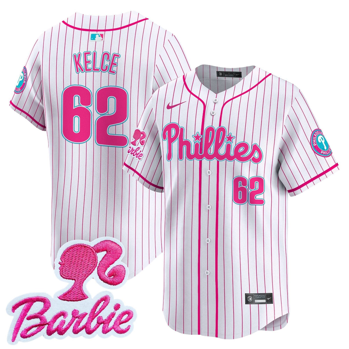 Philadelphia Phillies Barbie Patch Vapor Premier Limited Jersey - Stitched
