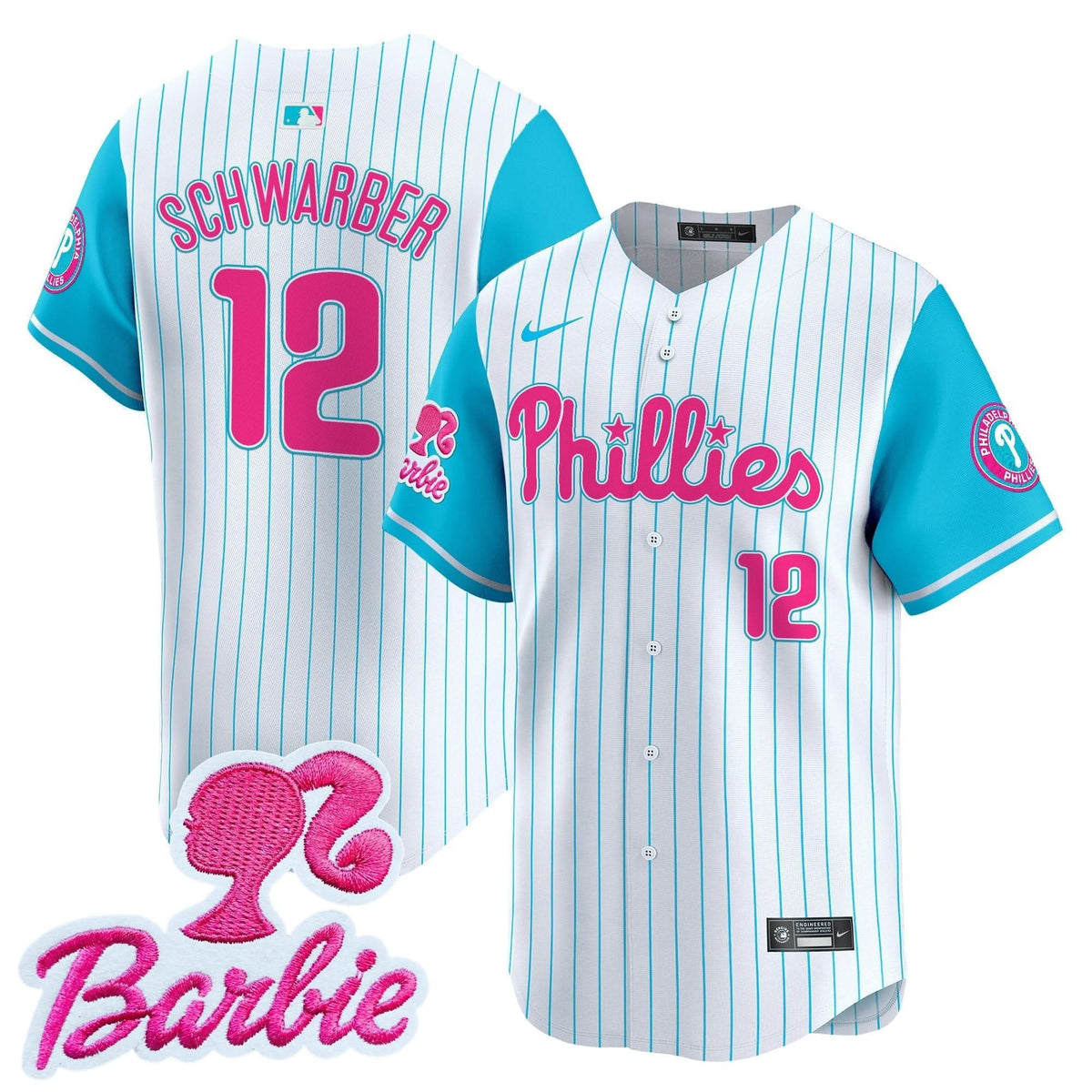 Philadelphia Phillies Barbie Patch Vapor Premier Limited Jersey - Stitched