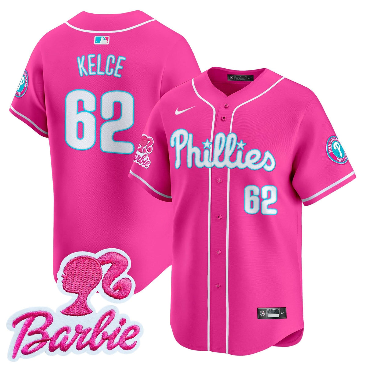 Philadelphia Phillies Barbie Patch Vapor Premier Limited Jersey - Stitched