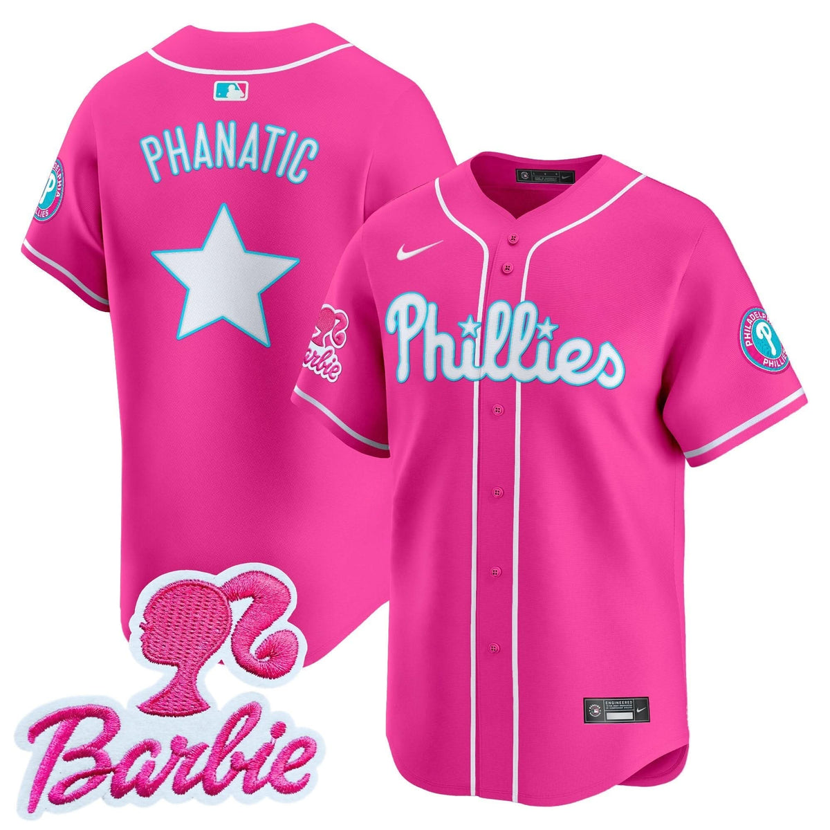 Philadelphia Phillies Barbie Patch Vapor Premier Limited Jersey - Stitched