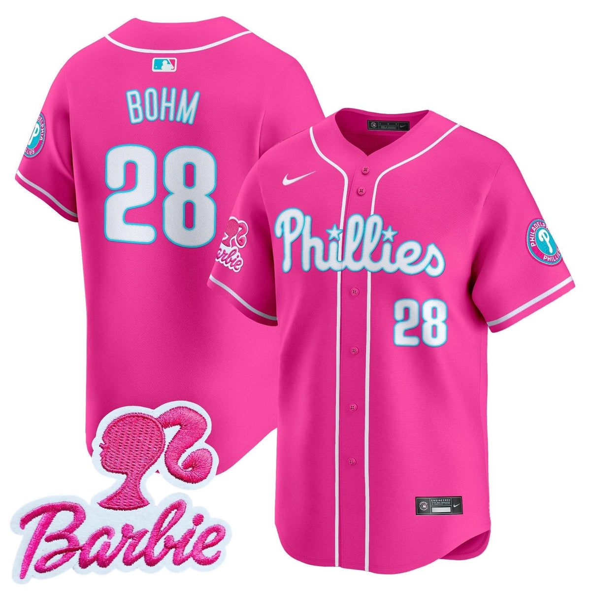 Philadelphia Phillies Barbie Patch Vapor Premier Limited Jersey - Stitched