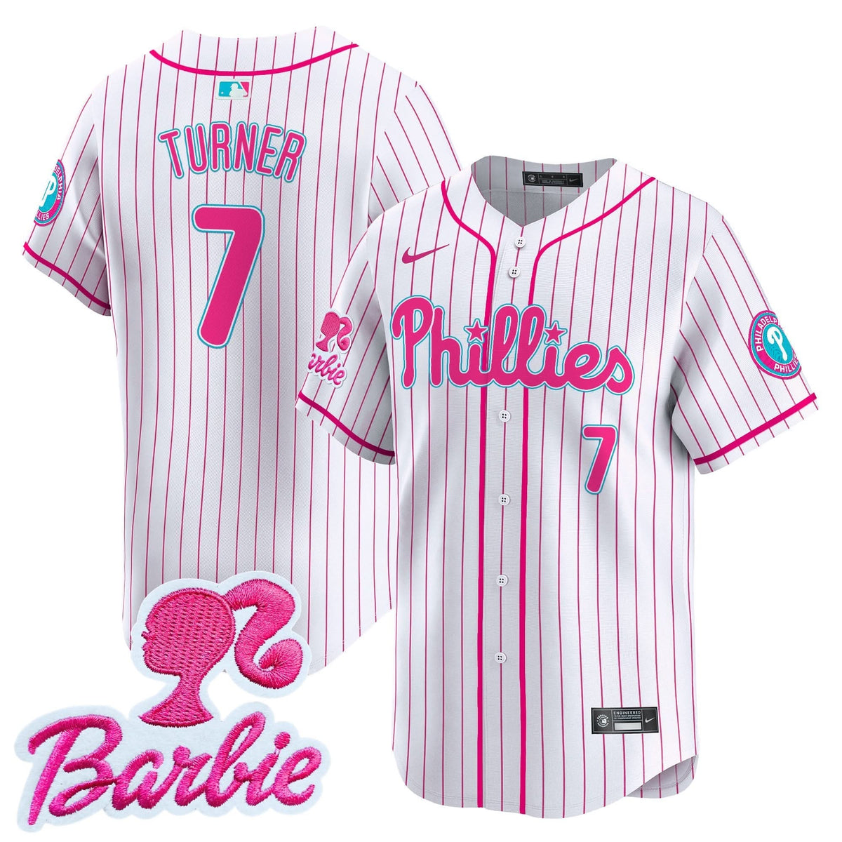Philadelphia Phillies Barbie Patch Vapor Premier Limited Jersey - Stitched