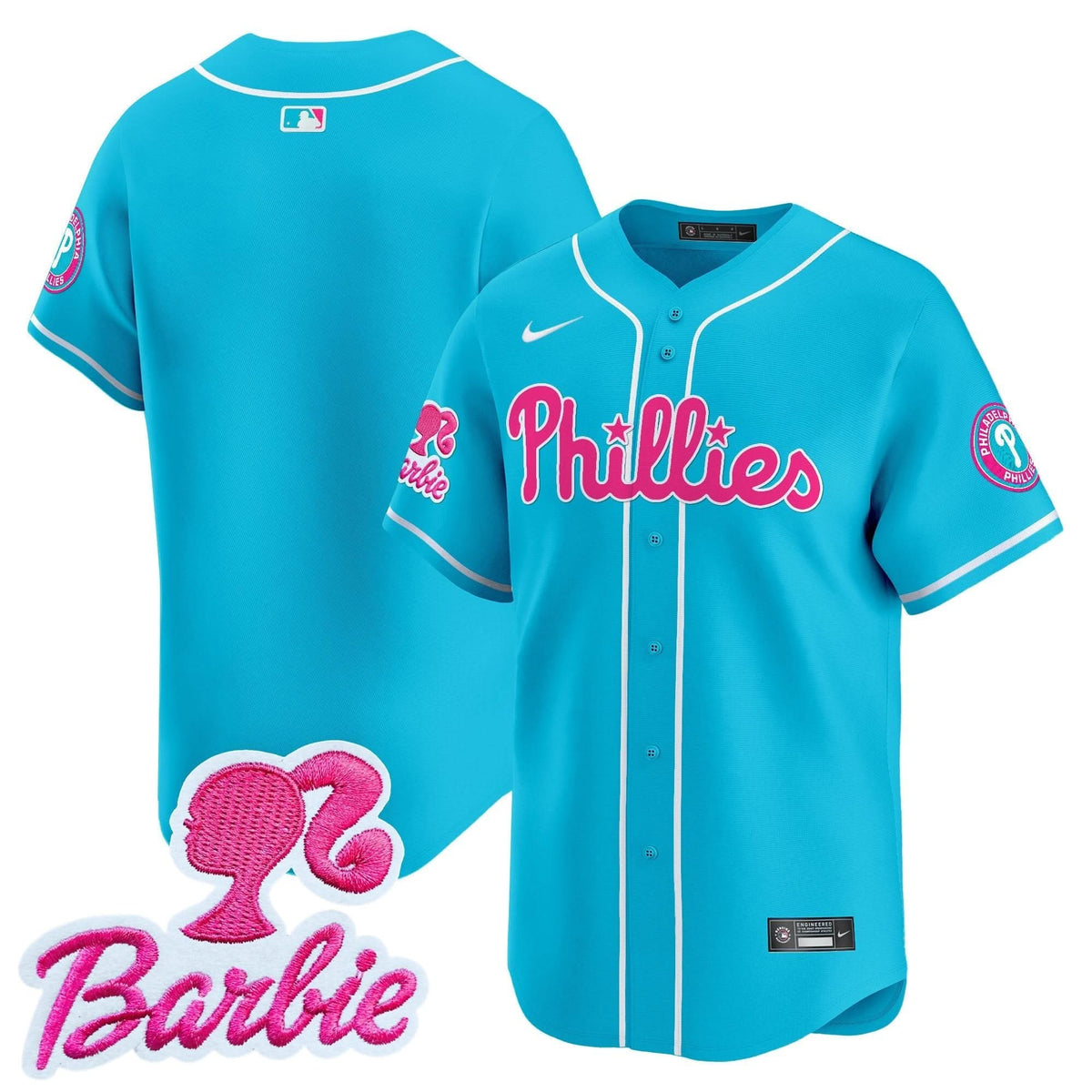 Philadelphia Phillies Barbie Patch Vapor Premier Limited Jersey - Stitched