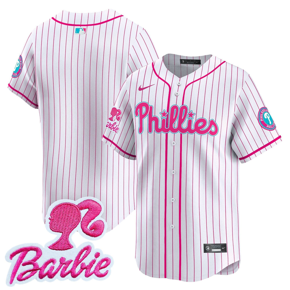 Philadelphia Phillies Barbie Patch Vapor Premier Limited Jersey - Stitched