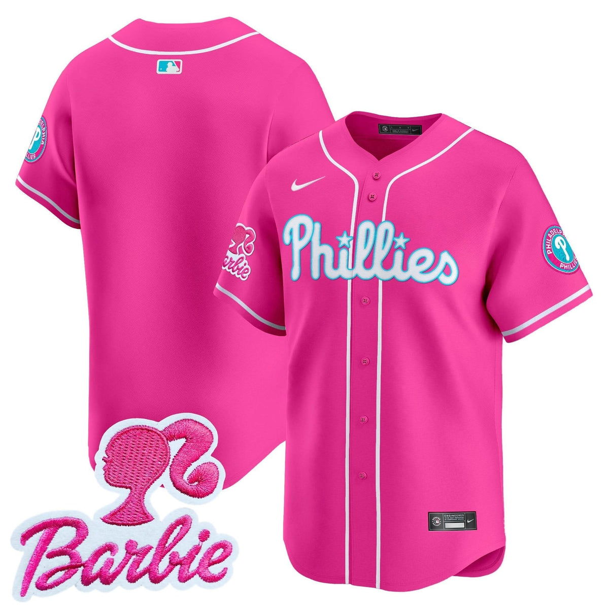 Philadelphia Phillies Barbie Patch Vapor Premier Limited Jersey - Stitched