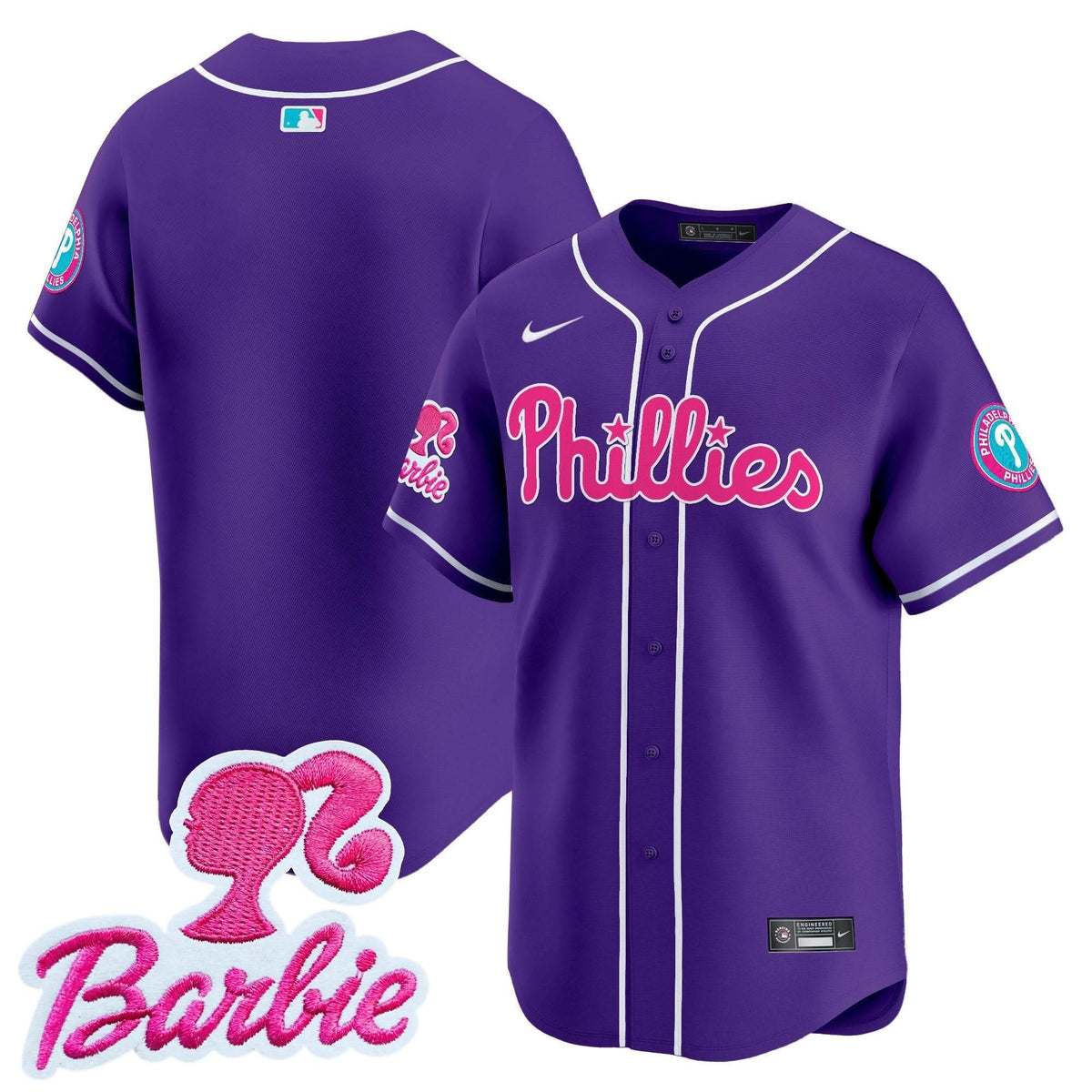 Philadelphia Phillies Barbie Patch Vapor Premier Limited Jersey - Stitched