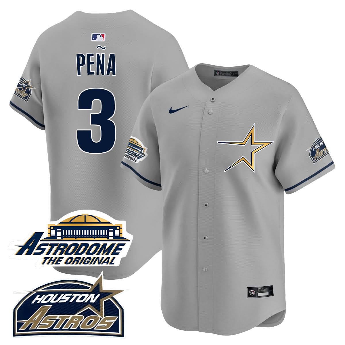 Houston Astros Throwback Jersey - Stitched - 25 Years Of History-Cuztomshoes