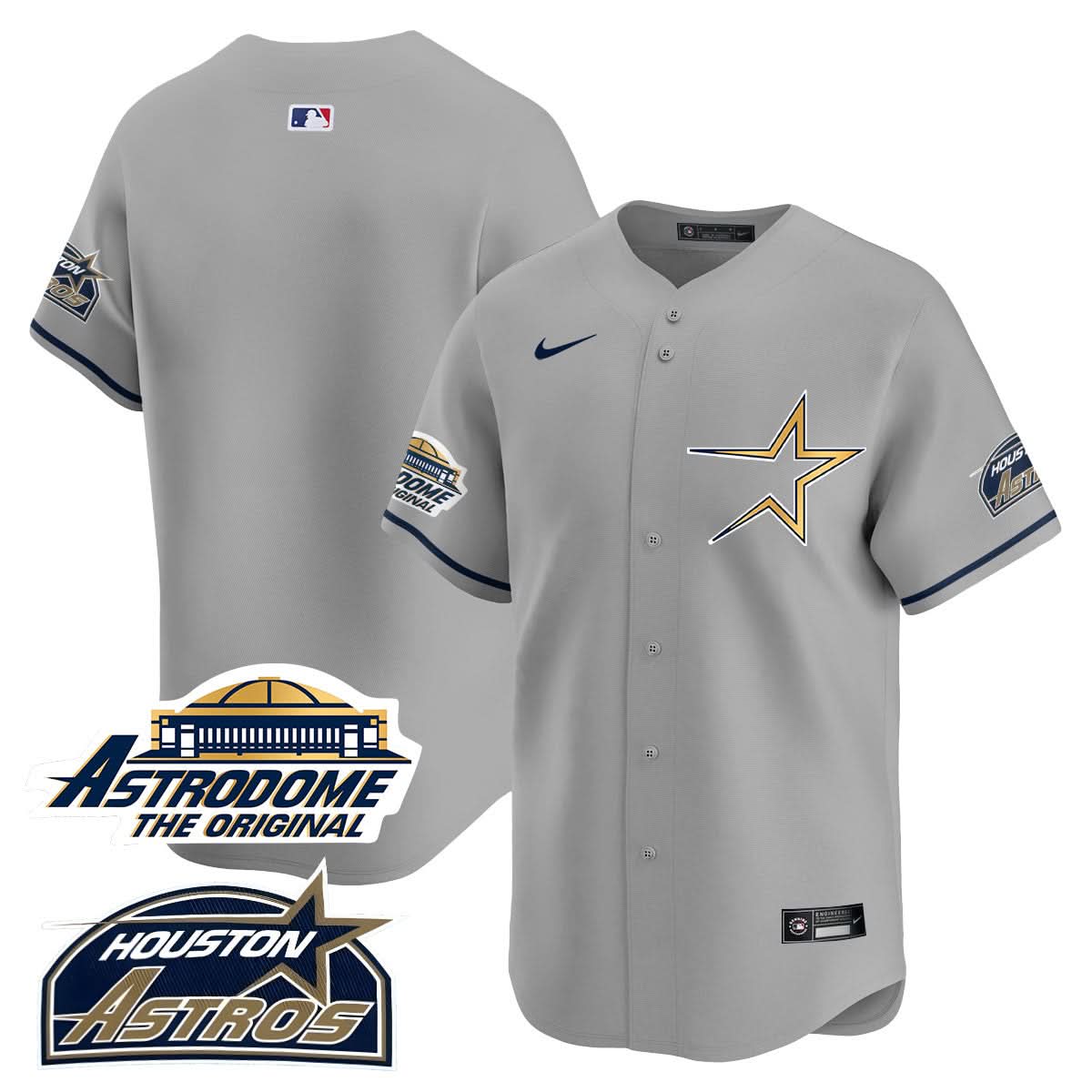 Houston Astros Throwback Jersey - Stitched - 25 Years Of History-Cuztomshoes