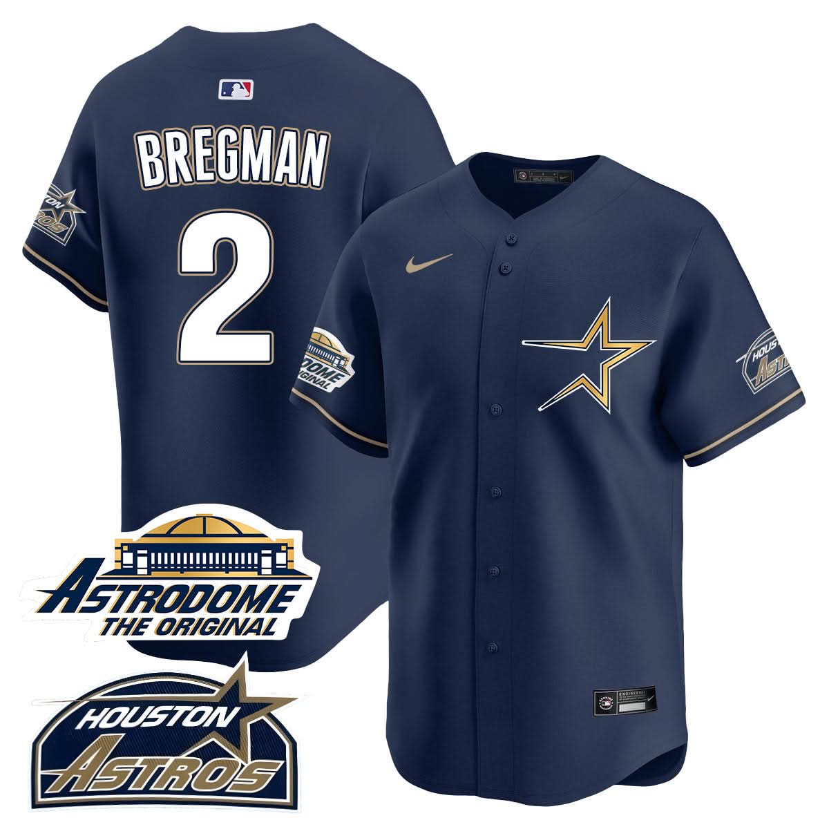 Houston Astros Throwback Jersey - Stitched - 25 Years Of History-Cuztomshoes