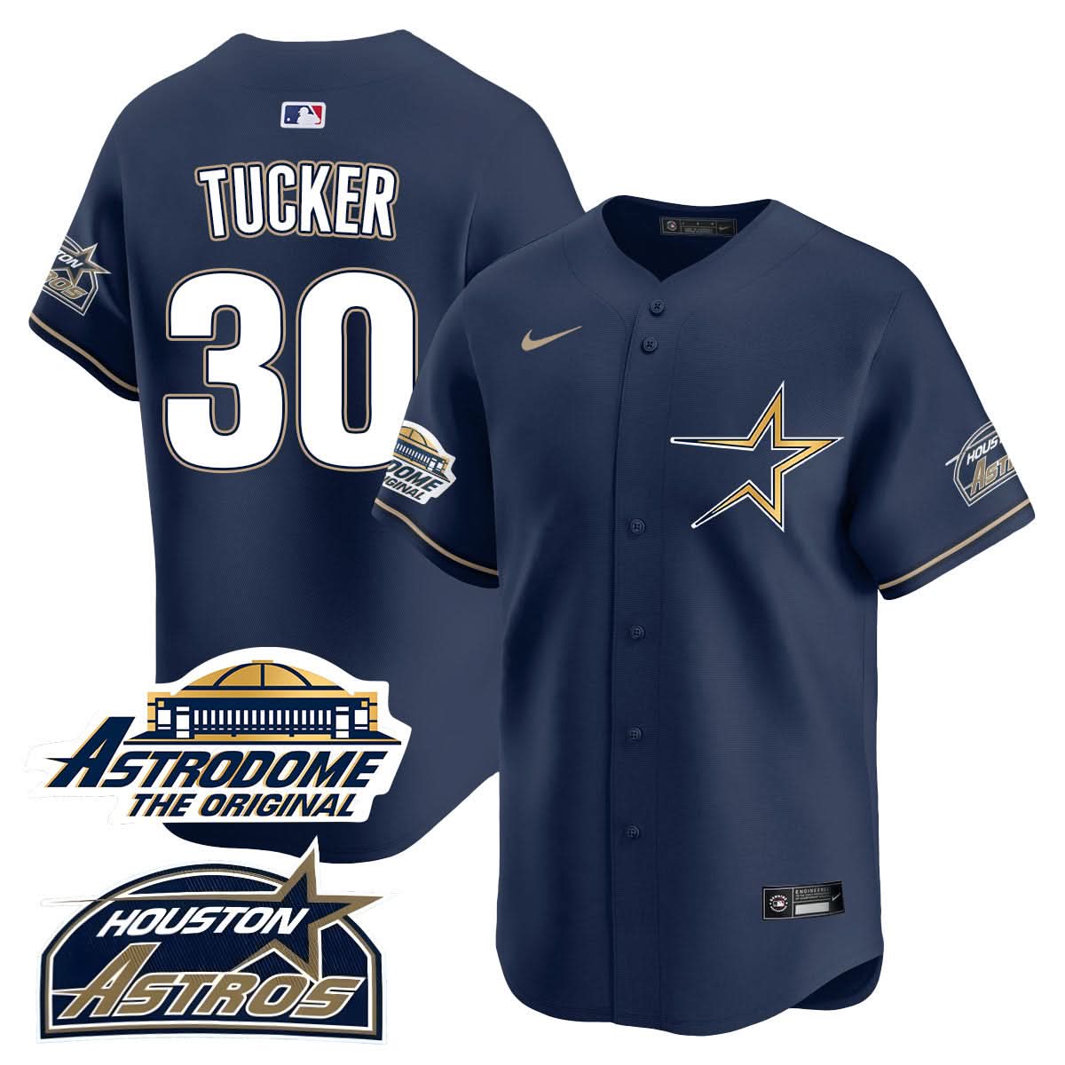 Houston Astros Throwback Jersey - Stitched - 25 Years Of History-Cuztomshoes