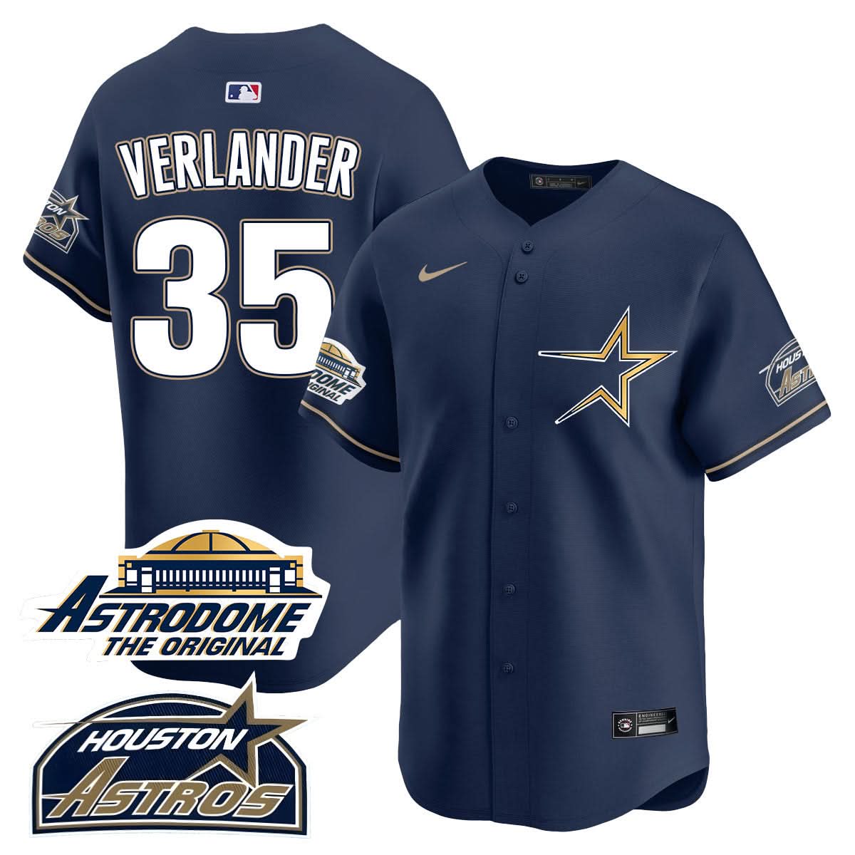 Houston Astros Throwback Jersey - Stitched - 25 Years Of History-Cuztomshoes