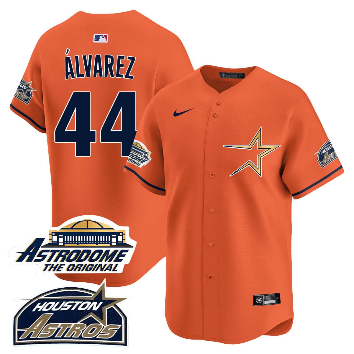 Houston Astros Throwback Jersey - Stitched - 25 Years Of History-Cuztomshoes