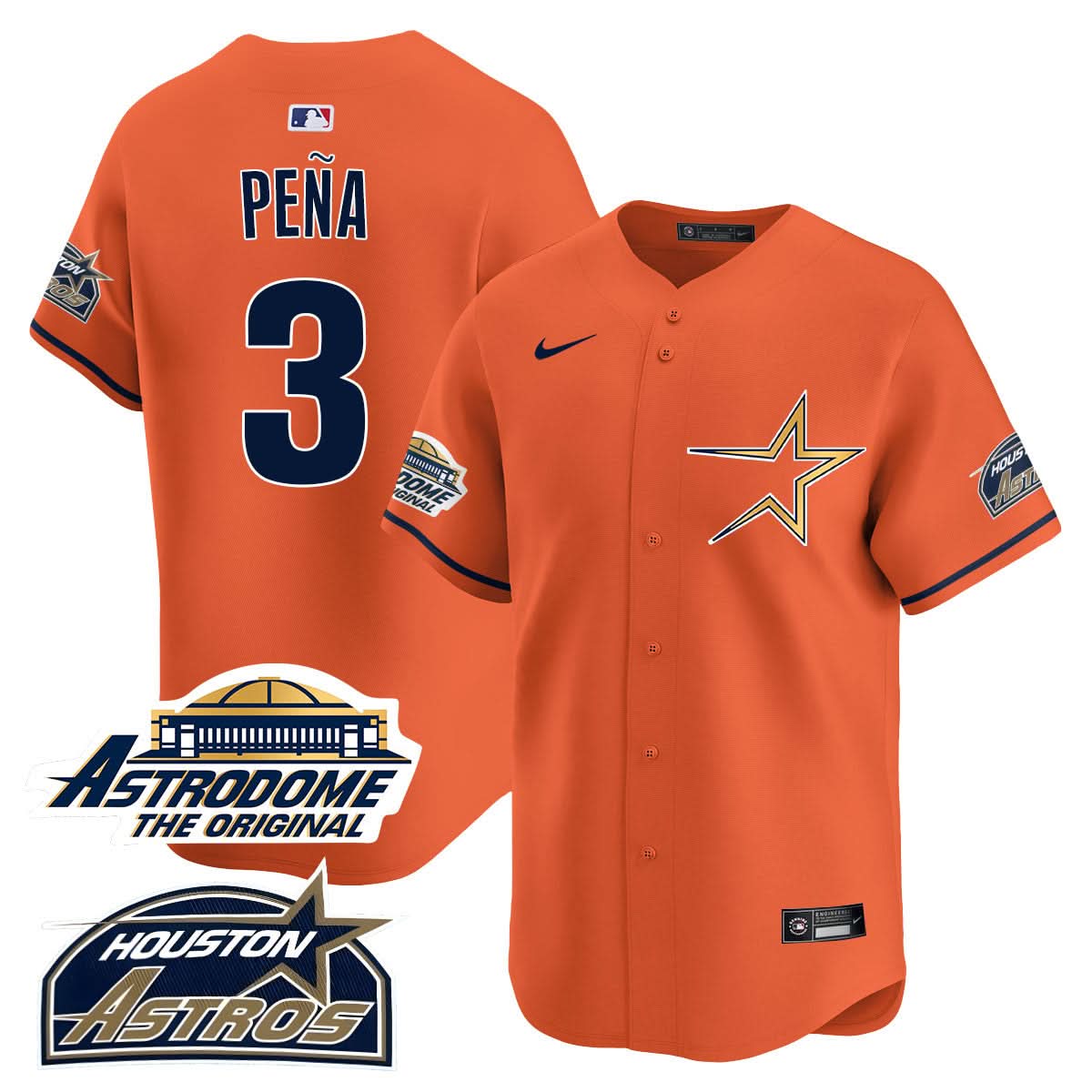 Houston Astros Throwback Jersey - Stitched - 25 Years Of History-Cuztomshoes