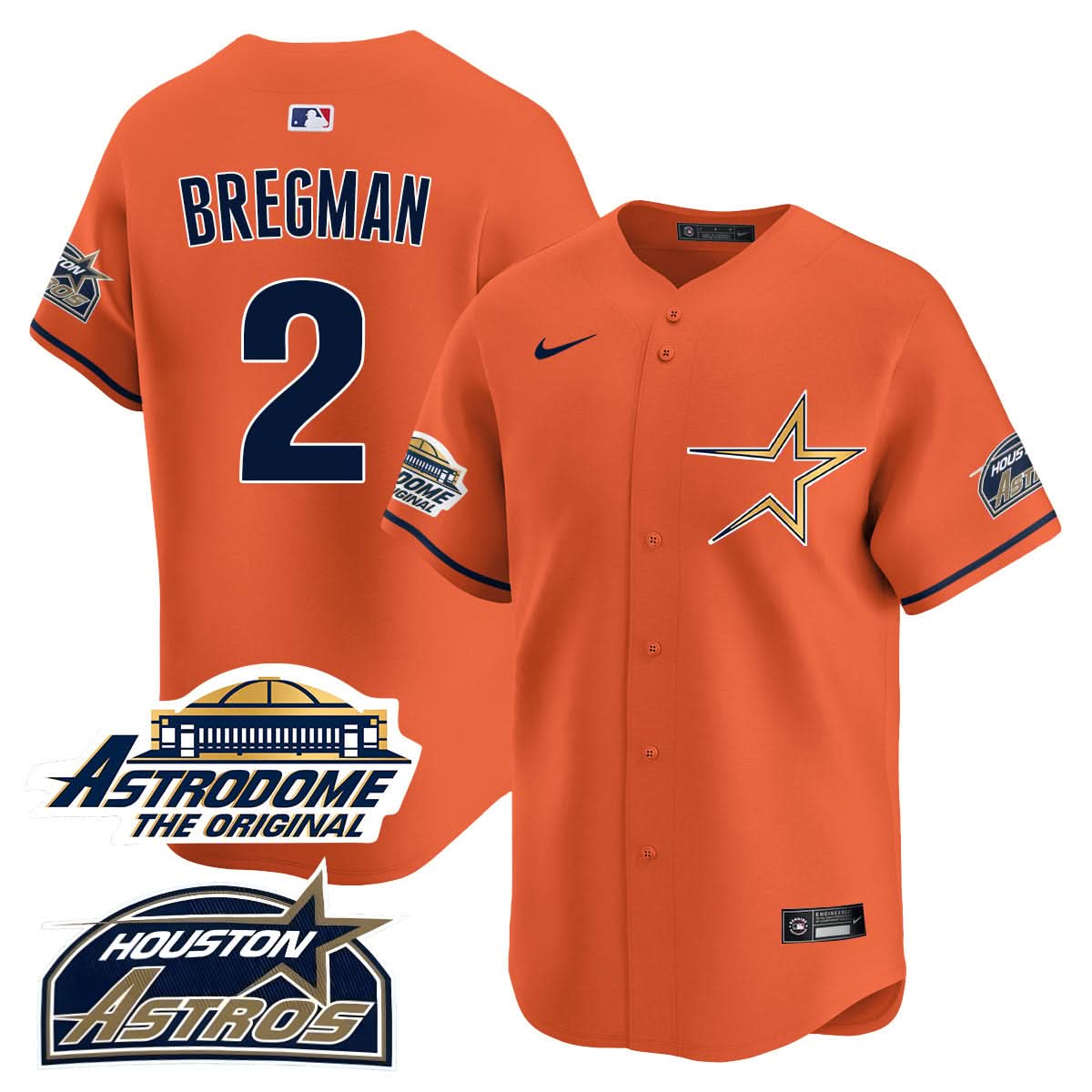 Houston Astros Throwback Jersey - Stitched - 25 Years Of History-Cuztomshoes