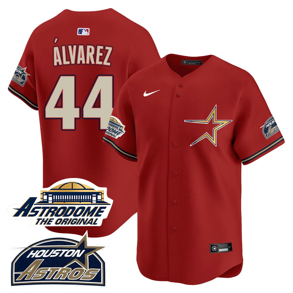 Houston Astros Throwback Jersey - Stitched - 25 Years Of History-Cuztomshoes