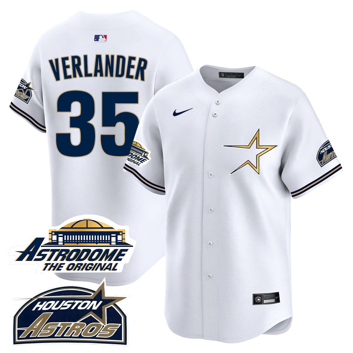 Houston Astros Throwback Jersey - Stitched - 25 Years Of History-Cuztomshoes