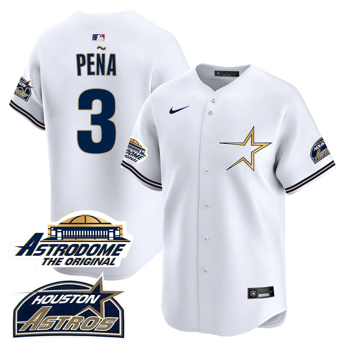 Houston Astros Throwback Jersey - Stitched - 25 Years Of History-Cuztomshoes