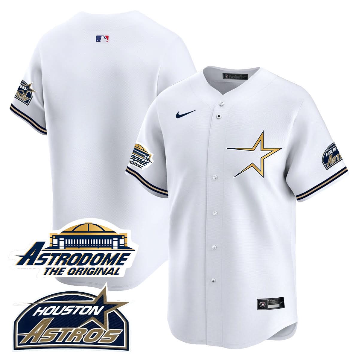 Houston Astros Throwback Jersey - Stitched - 25 Years Of History-Cuztomshoes