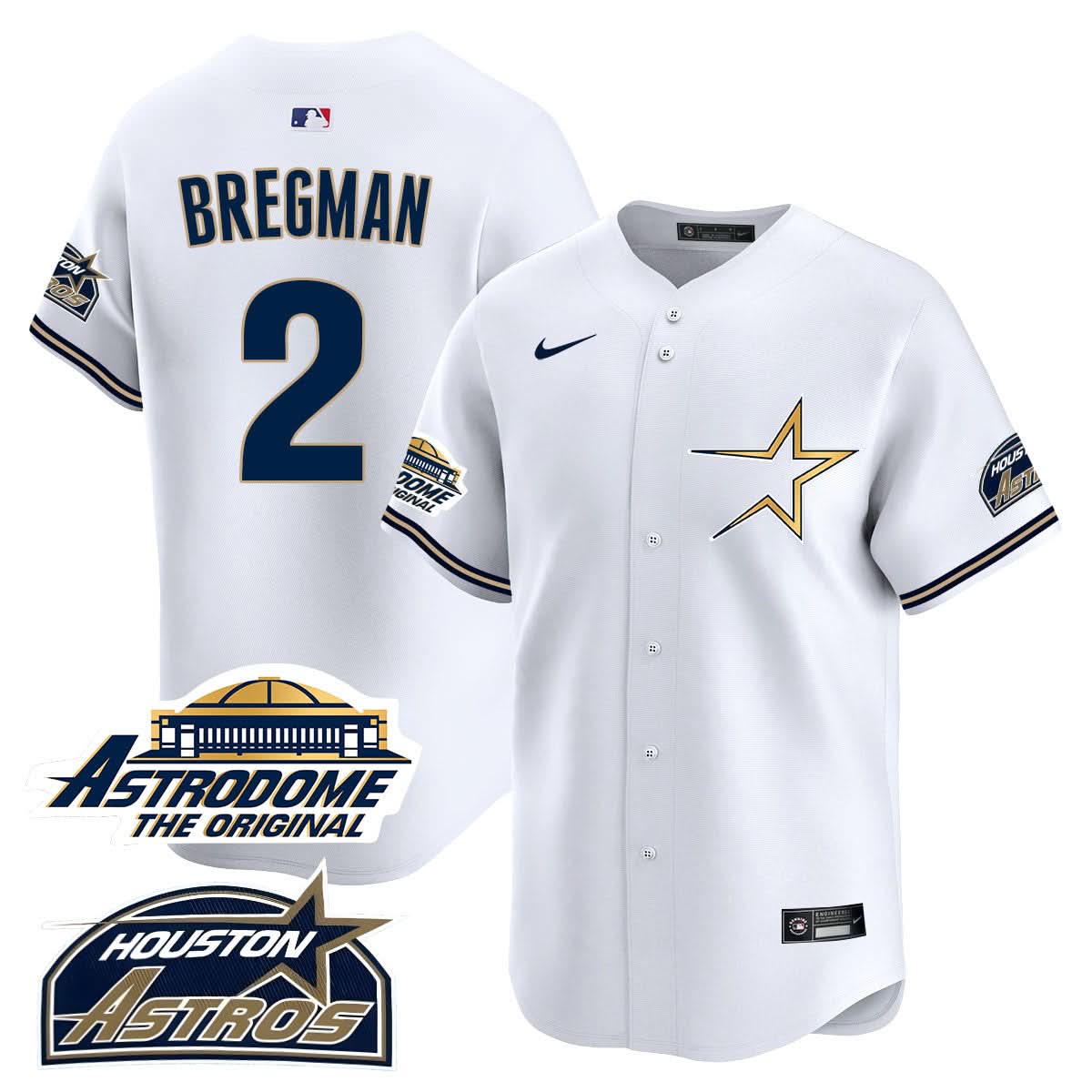 Houston Astros Throwback Jersey - Stitched - 25 Years Of History-Cuztomshoes