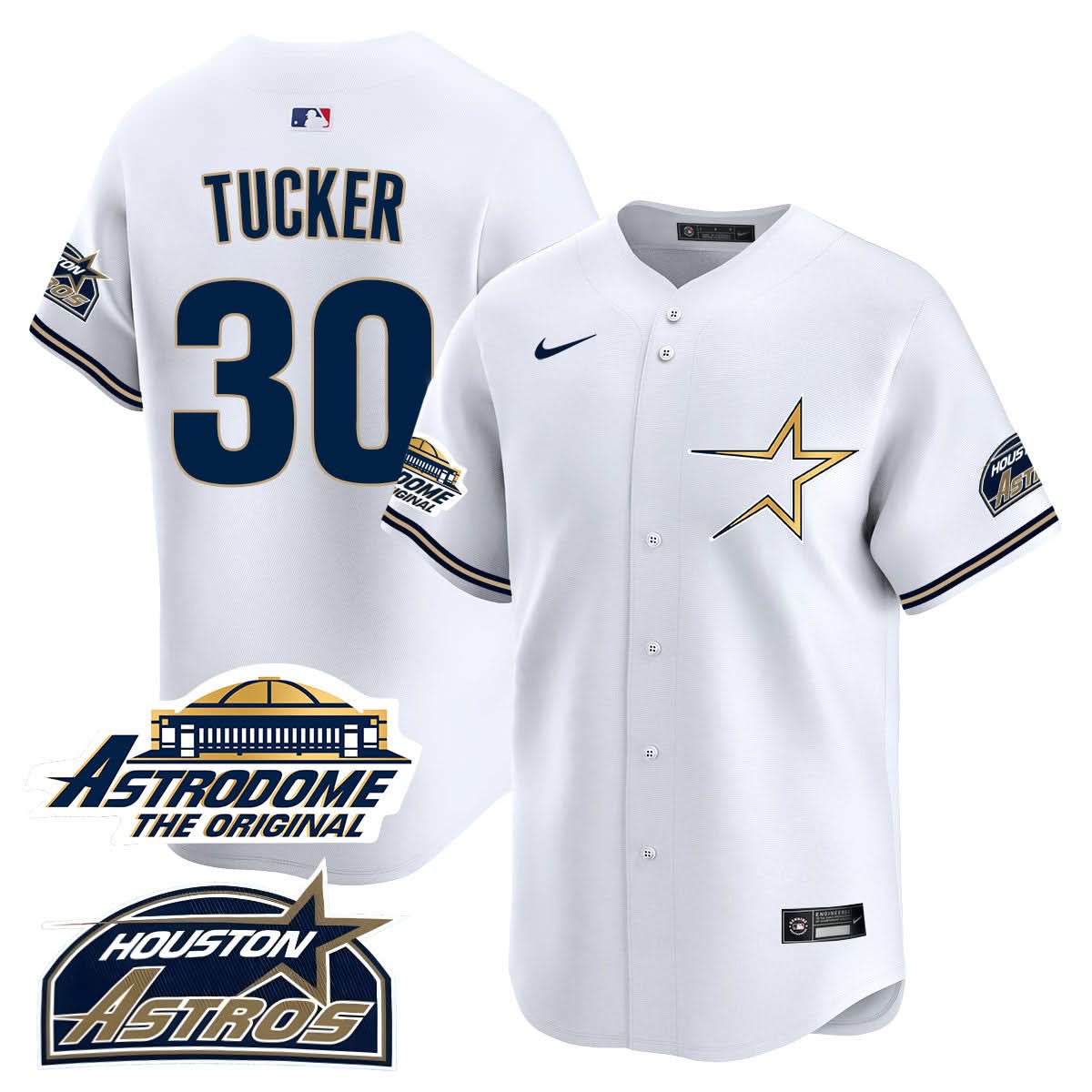 Houston Astros Throwback Jersey - Stitched - 25 Years Of History-Cuztomshoes