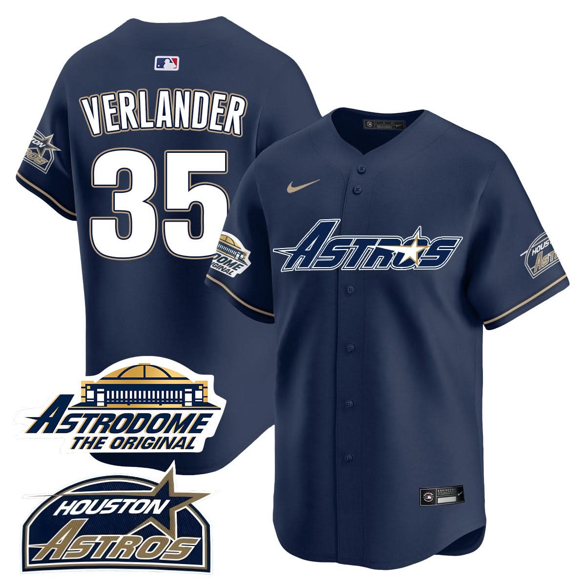Houston Astros Throwback Jersey N1 - Stitched - 25 Years Of History-Cuztomshoes