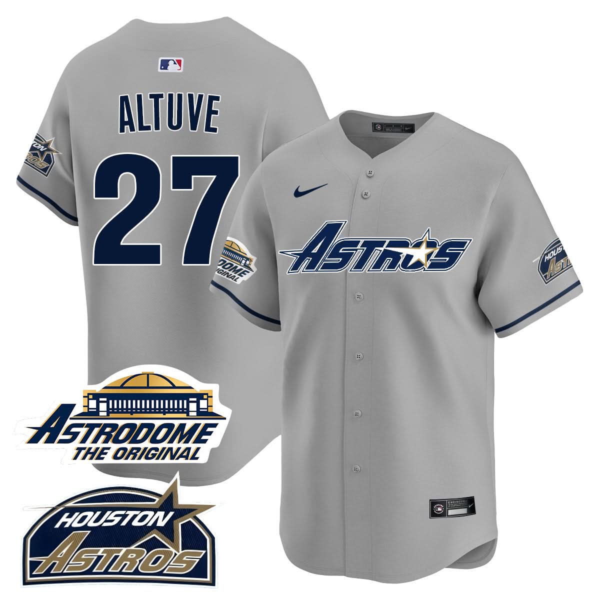 Houston Astros Throwback Jersey N1 - Stitched - 25 Years Of History-Cuztomshoes