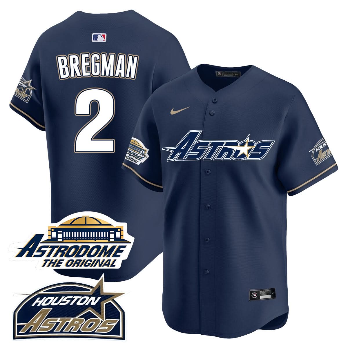 Houston Astros Throwback Jersey N1 - Stitched - 25 Years Of History-Cuztomshoes