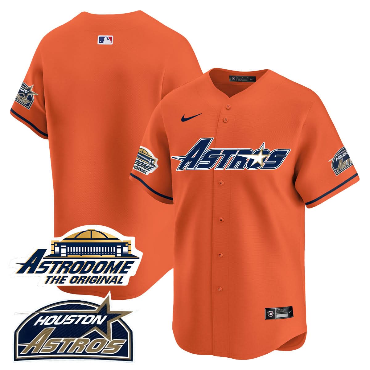 Houston Astros Throwback Jersey N1 - Stitched - 25 Years Of History-Cuztomshoes