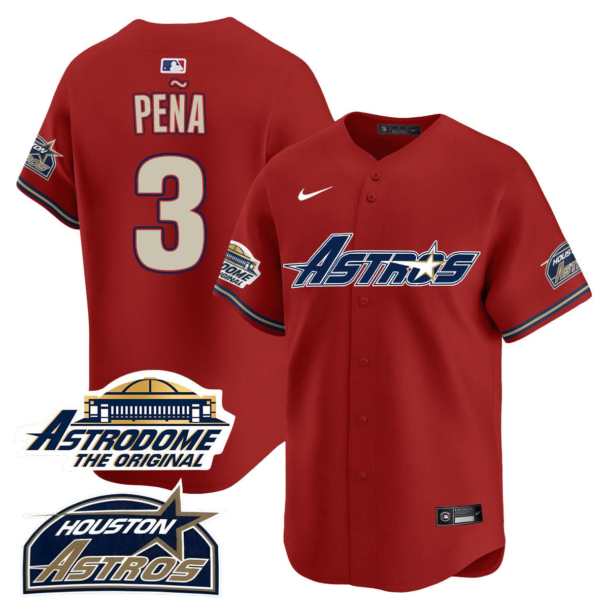 Houston Astros Throwback Jersey N1 - Stitched - 25 Years Of History-Cuztomshoes