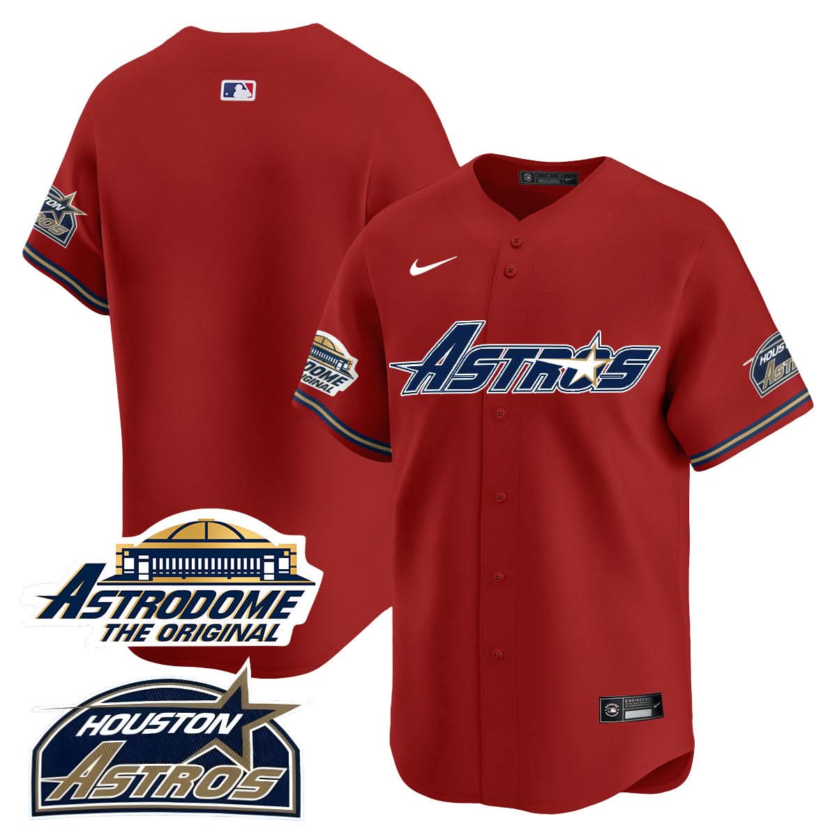 Houston Astros Throwback Jersey N1 - Stitched - 25 Years Of History-Cuztomshoes