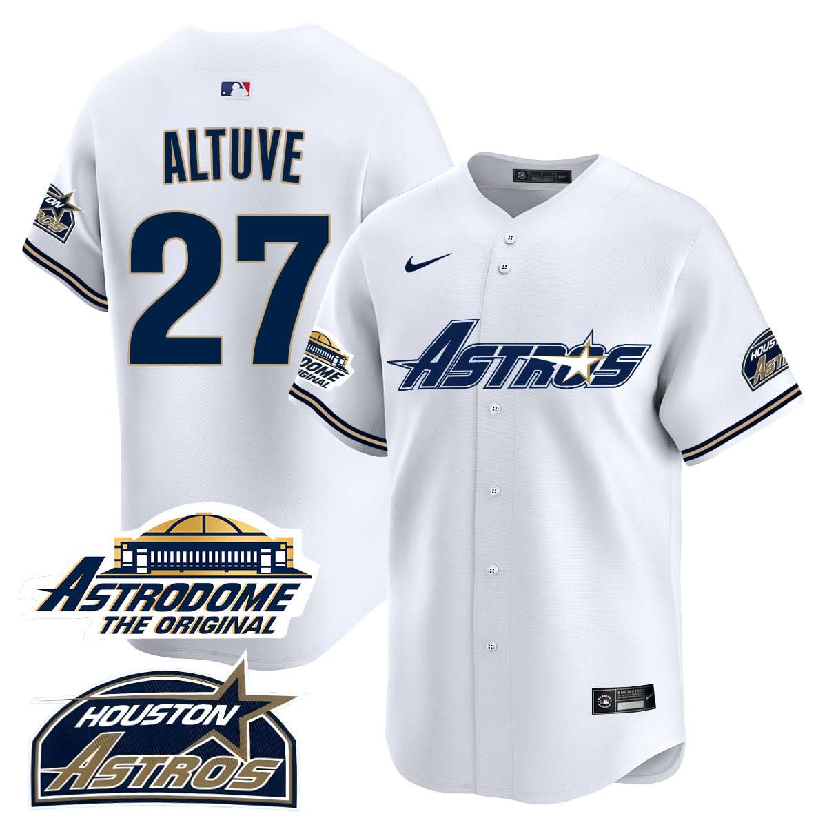 Houston Astros Throwback Jersey N1 - Stitched - 25 Years Of History-Cuztomshoes