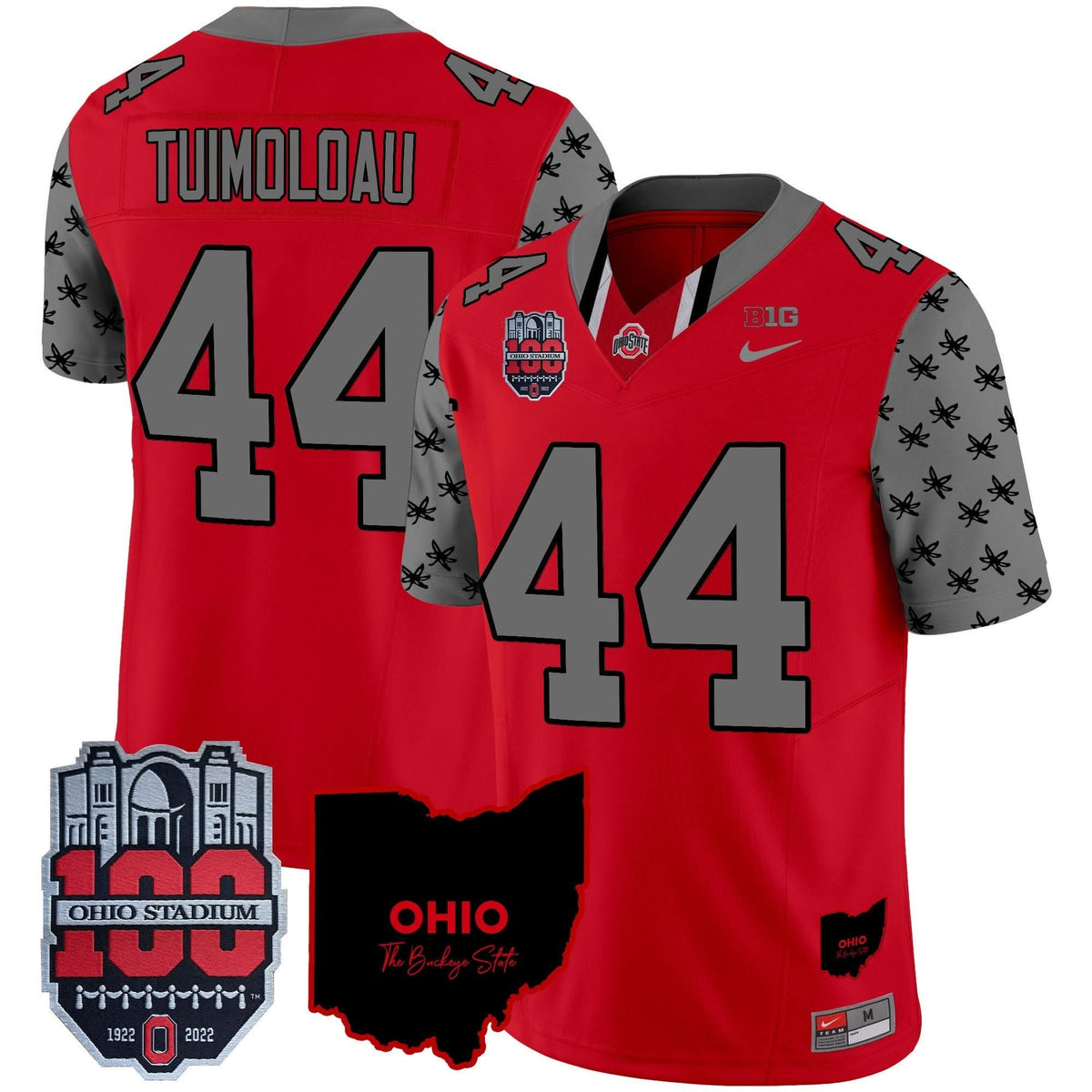 Ohio State Buckeyes 100th Anniversary Patch Vapor Limited Jersey