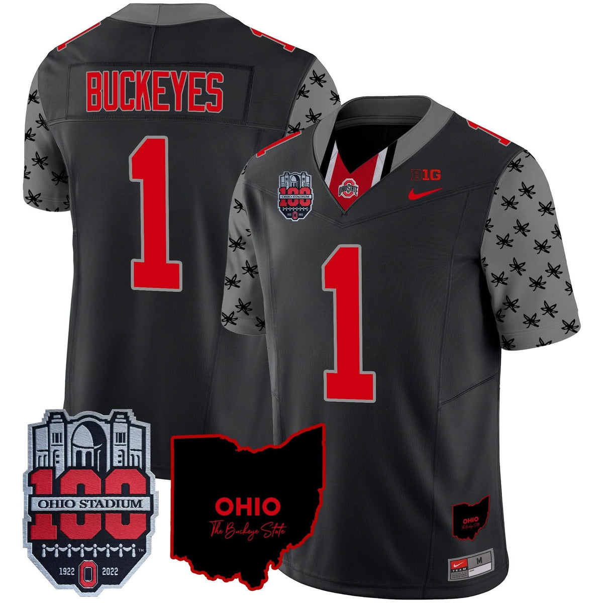 Ohio State Buckeyes 100th Anniversary Patch Vapor Limited Jersey
