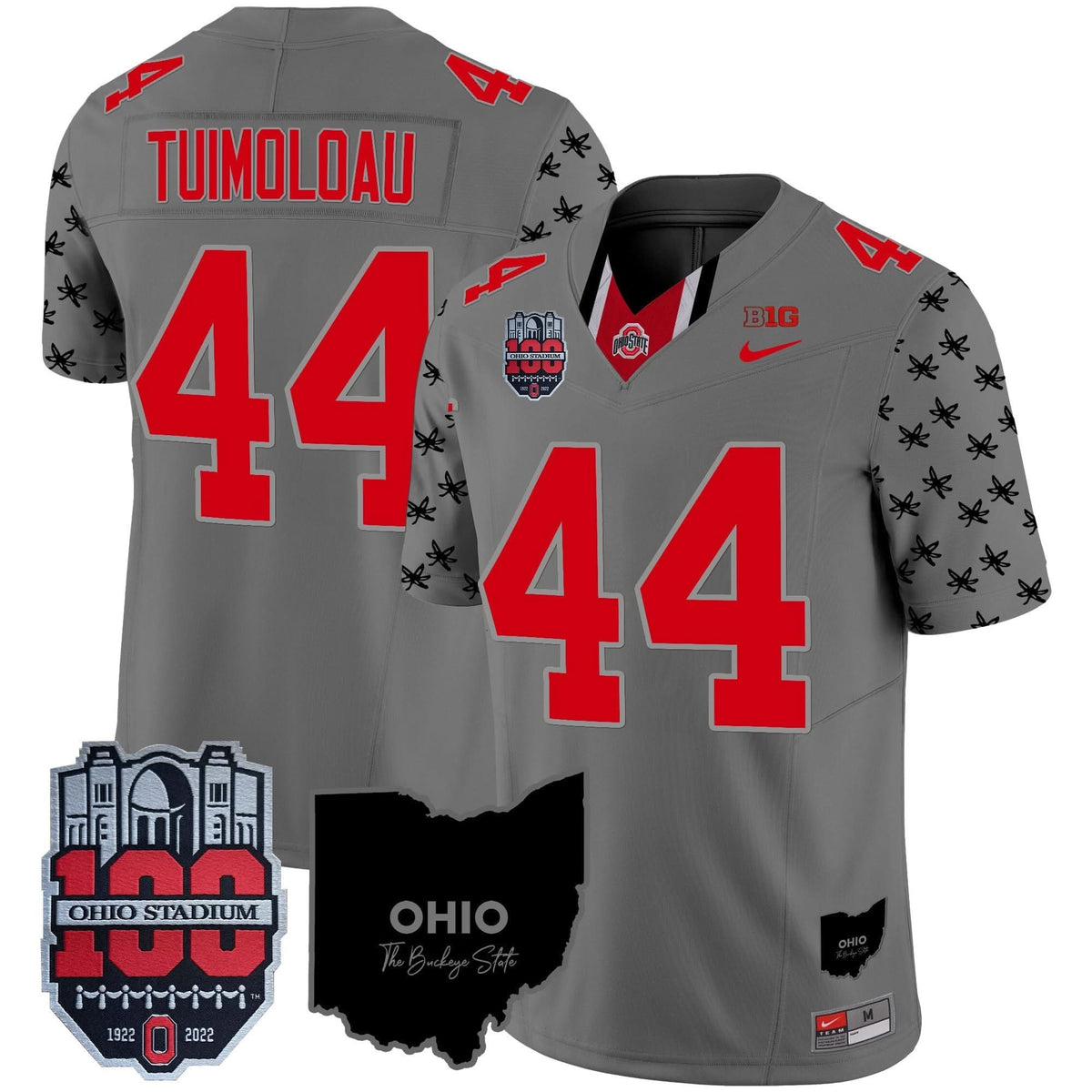 Ohio State Buckeyes 100th Anniversary Patch Vapor Limited Jersey