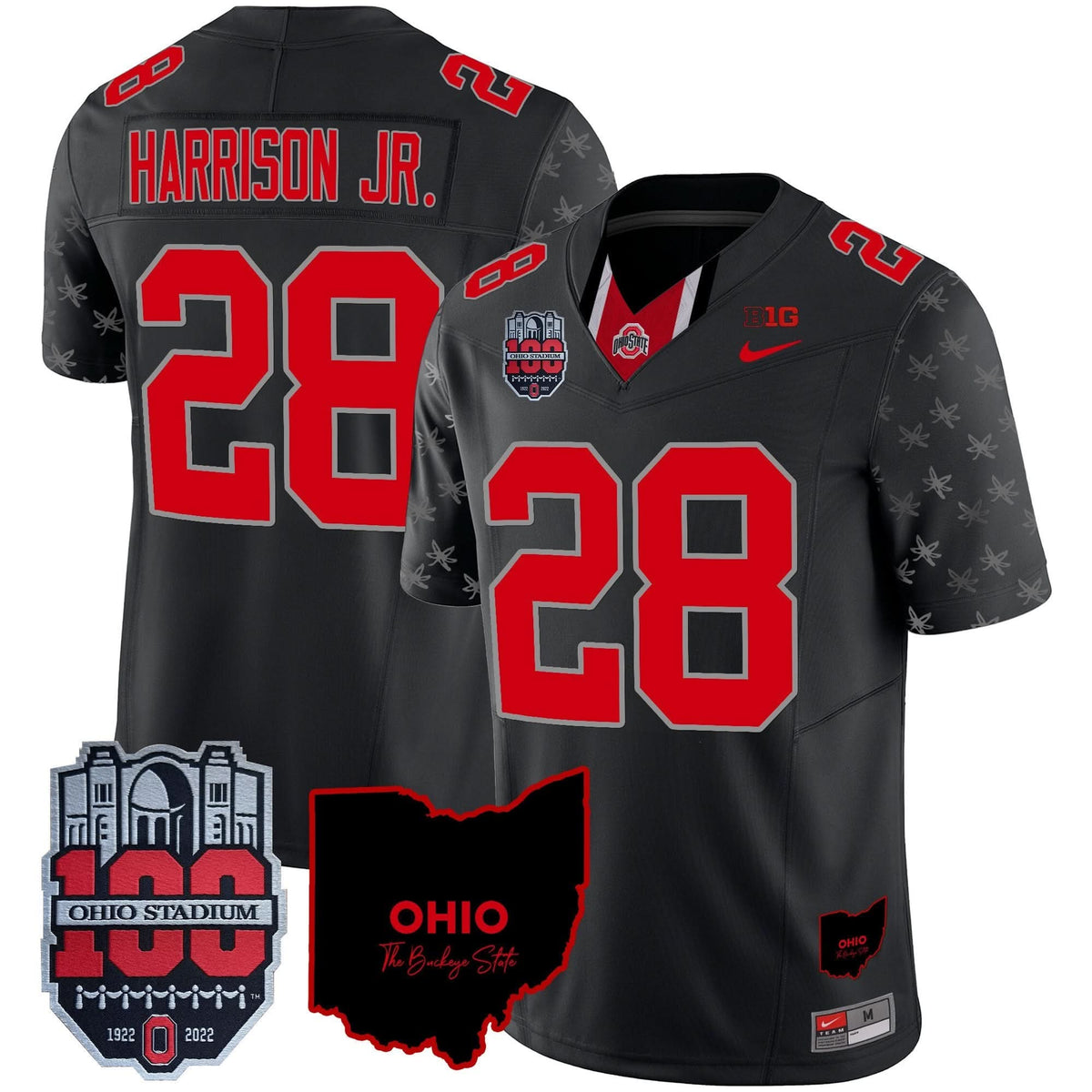 Ohio State Buckeyes 100th Anniversary Patch Vapor Limited Jersey