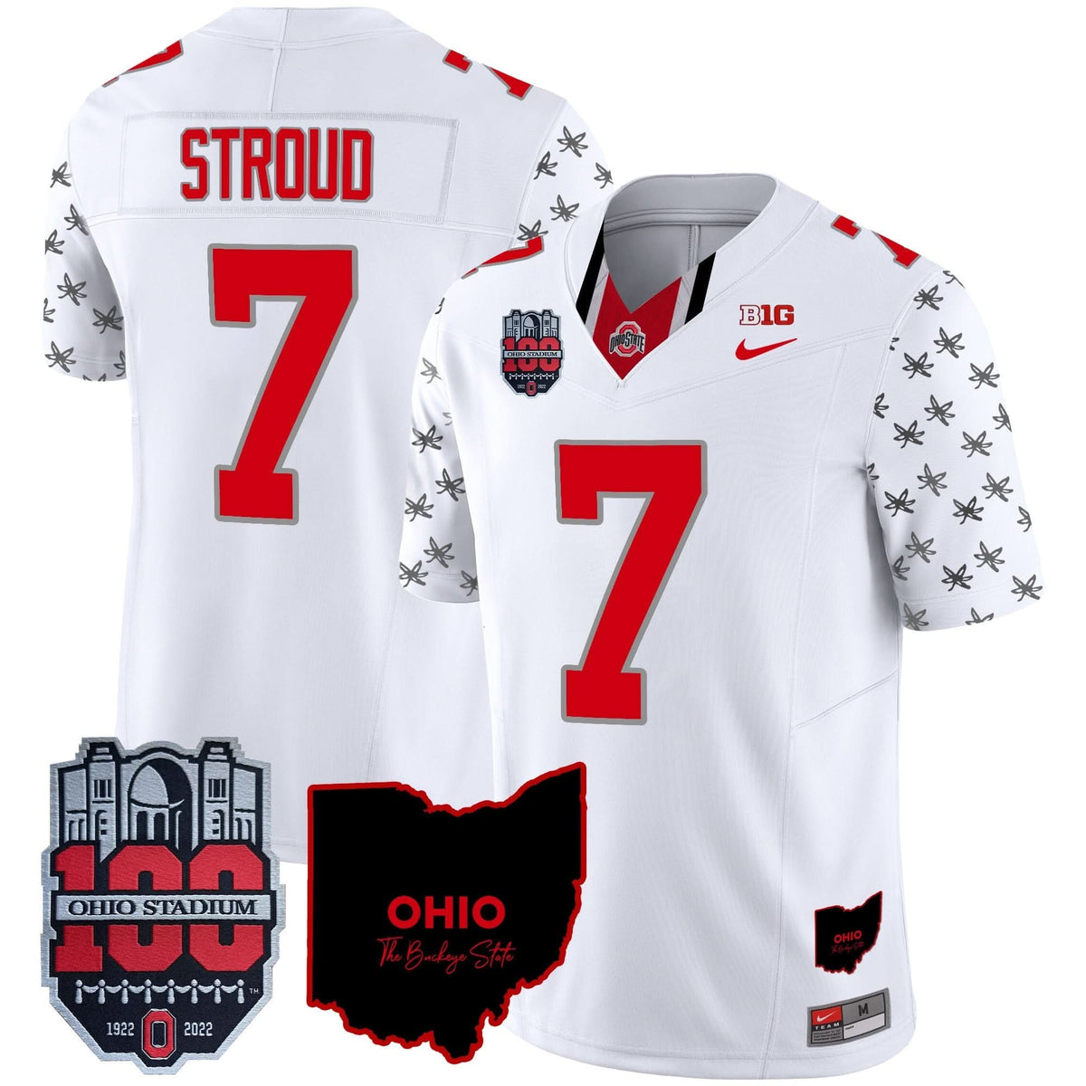 Ohio State Buckeyes 100th Anniversary Patch Vapor Limited Jersey