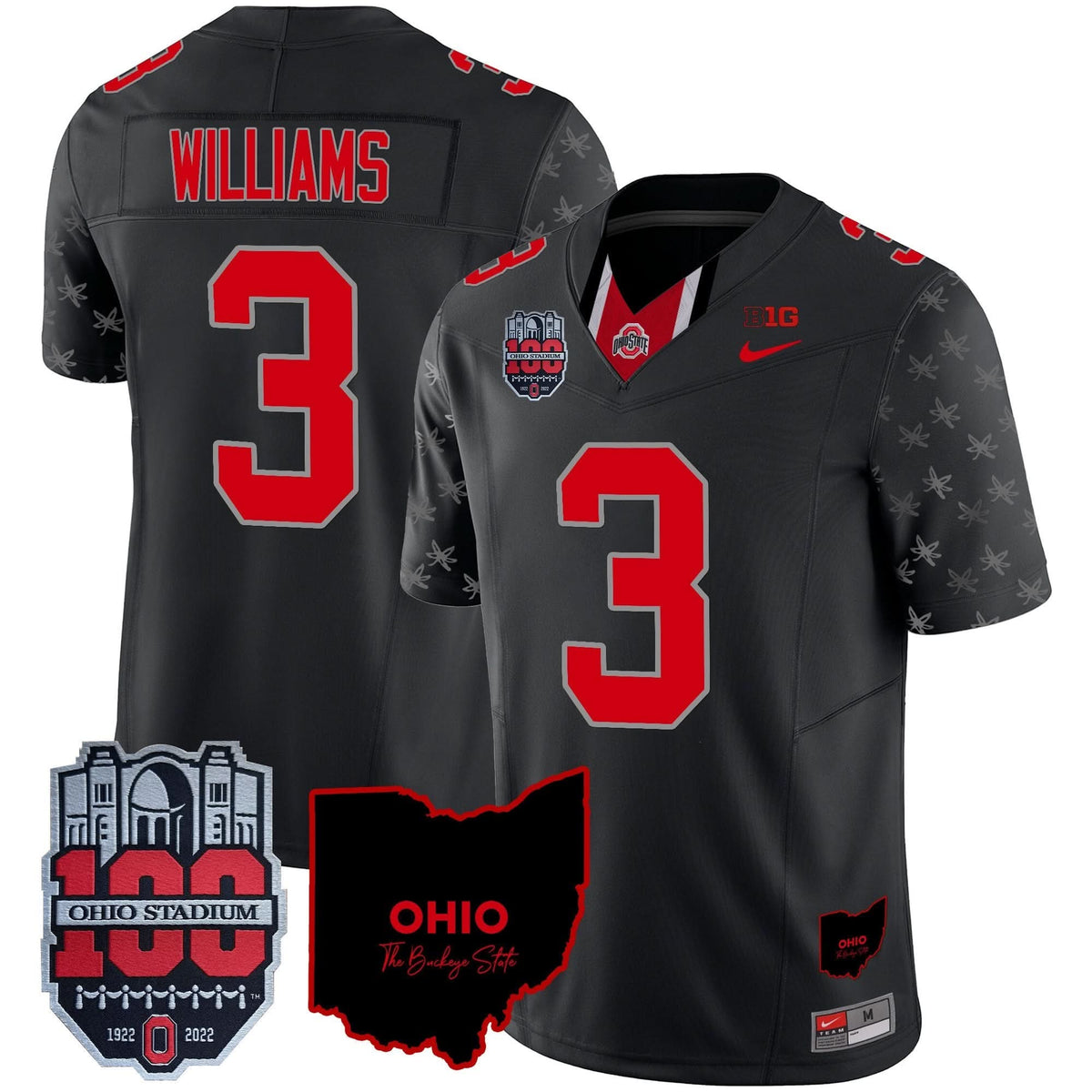 Ohio State Buckeyes 100th Anniversary Patch Vapor Limited Jersey